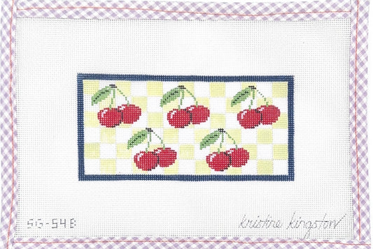 Cherries on Green Checks