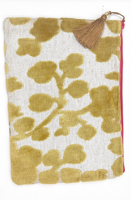 Anna Clutch- Gold & Cream
