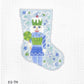 Sugar Sweet Blue Nutcracker Bauble Stocking