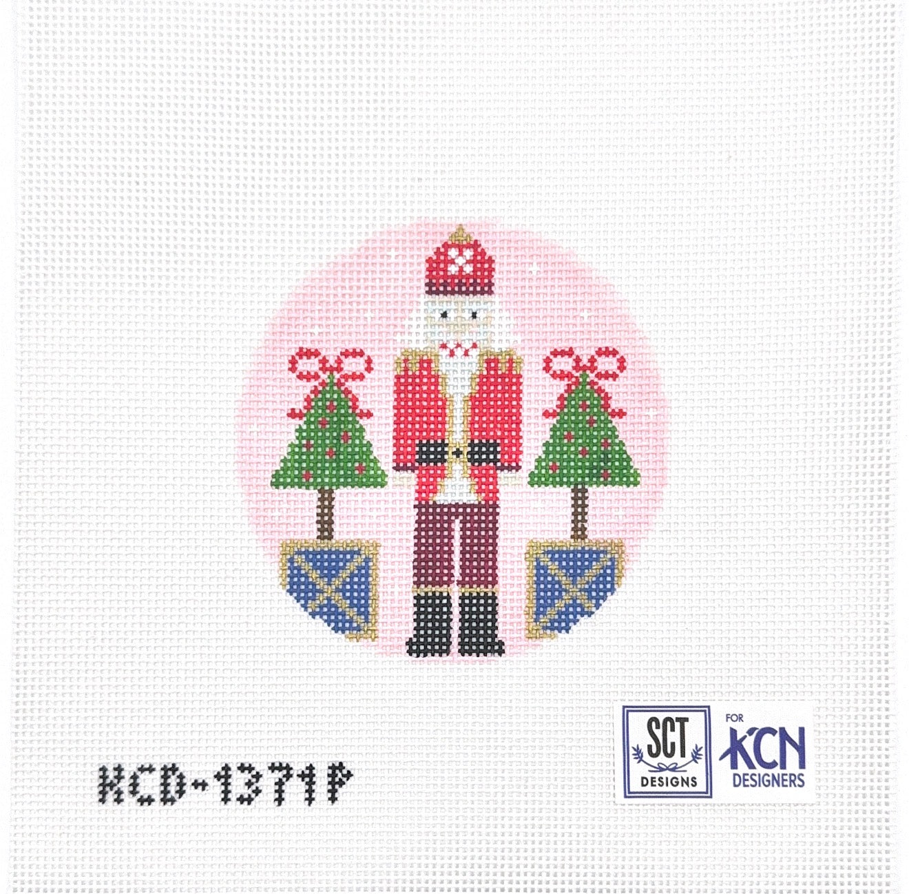 Pink Santa Nutcracker Round