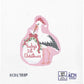 Baby's 1st Christmas Pink Stork