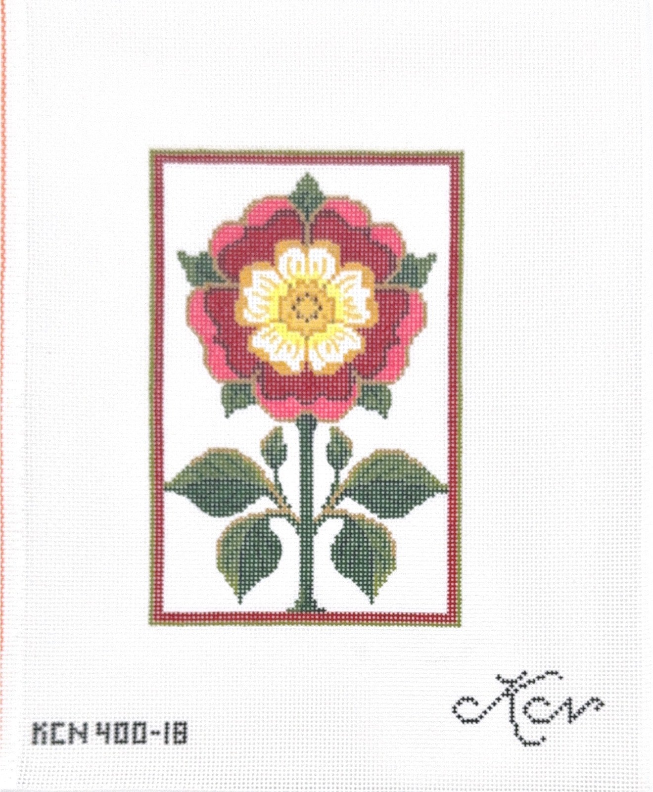 English Tudor Rose with Stitch Guide