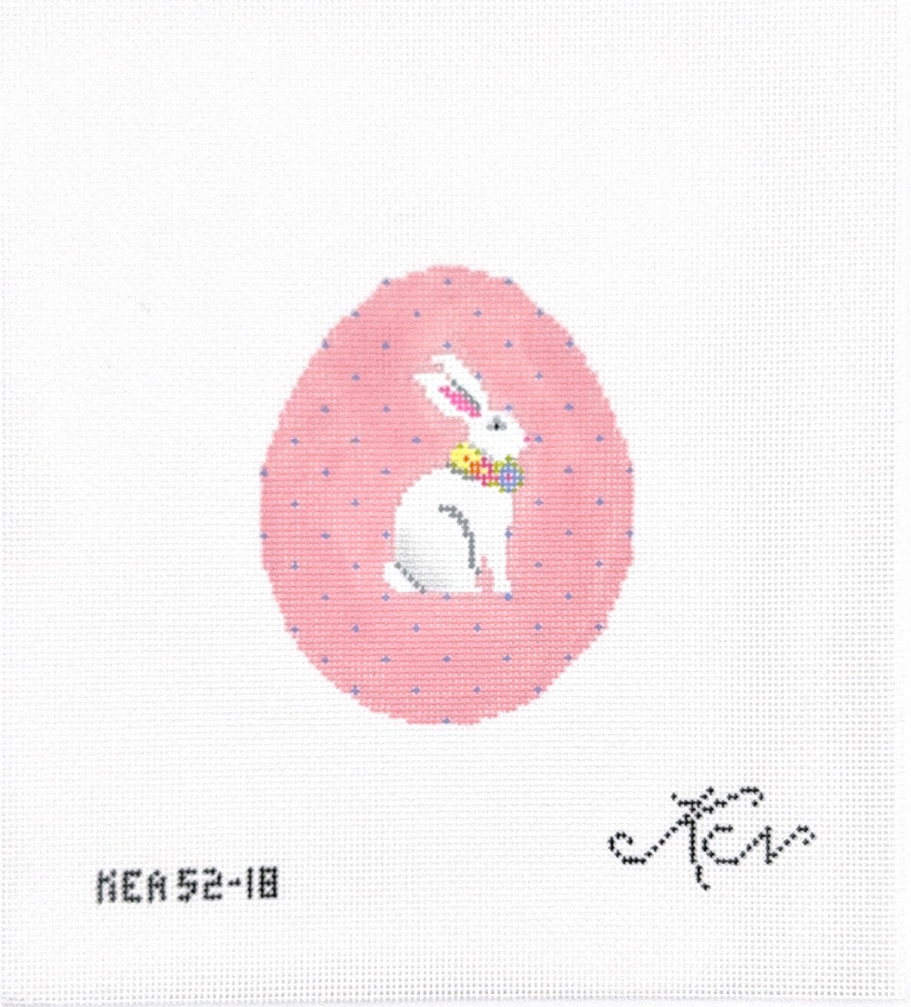 Pink Pin Dot Bunny Egg
