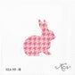 Pink Houndstooth Bunny