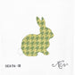 Lime Houndstooth Bunny