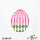Green Harlequin Egg with Pink Stripes