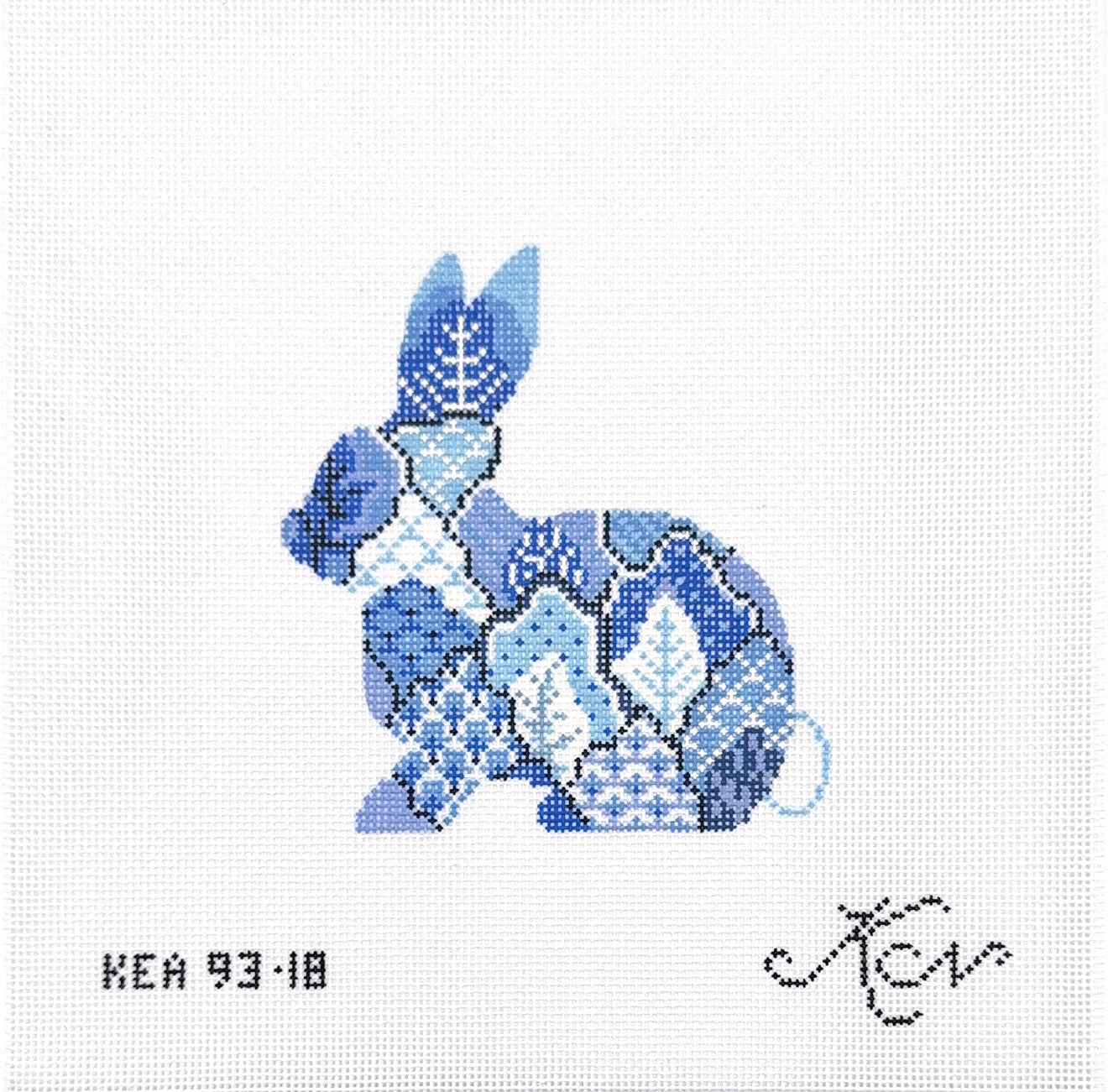 Tobacco Leaf Bunny Blue
