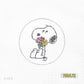 Snoopy Hugging Flowers