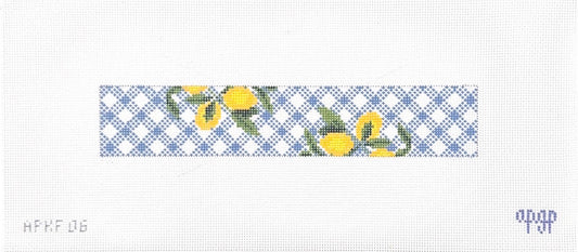 Lemons on Blue Gingham Fob