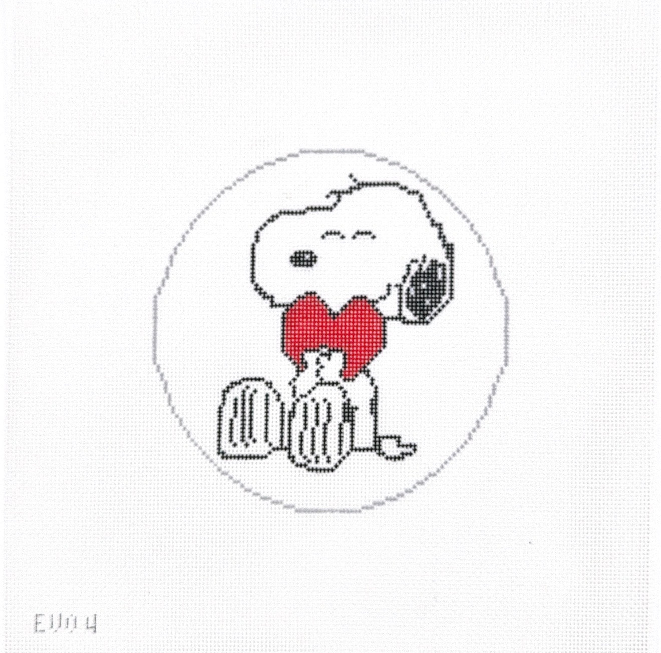 Snoopy Hugging Heart