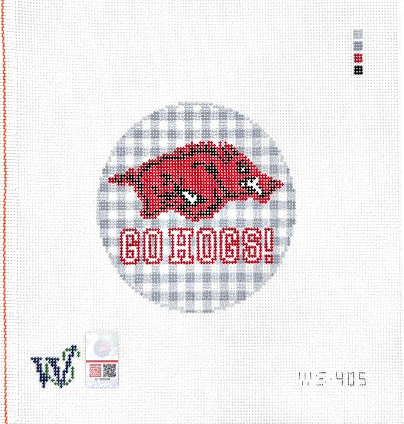 Go Hogs Gingham Round