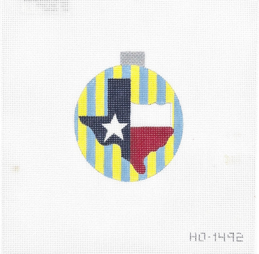 Texas Shaped Flag Round