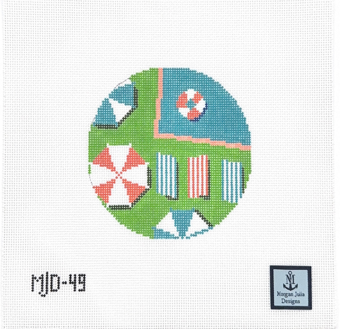 Pool Day Round – Fantastic Needlepoint