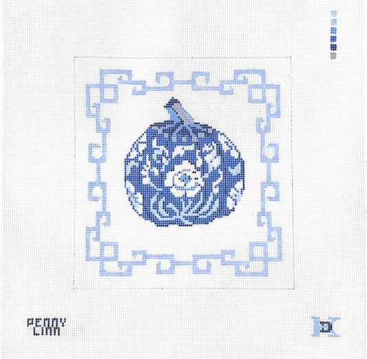 Chinoiserie Pumpkin Blue floral