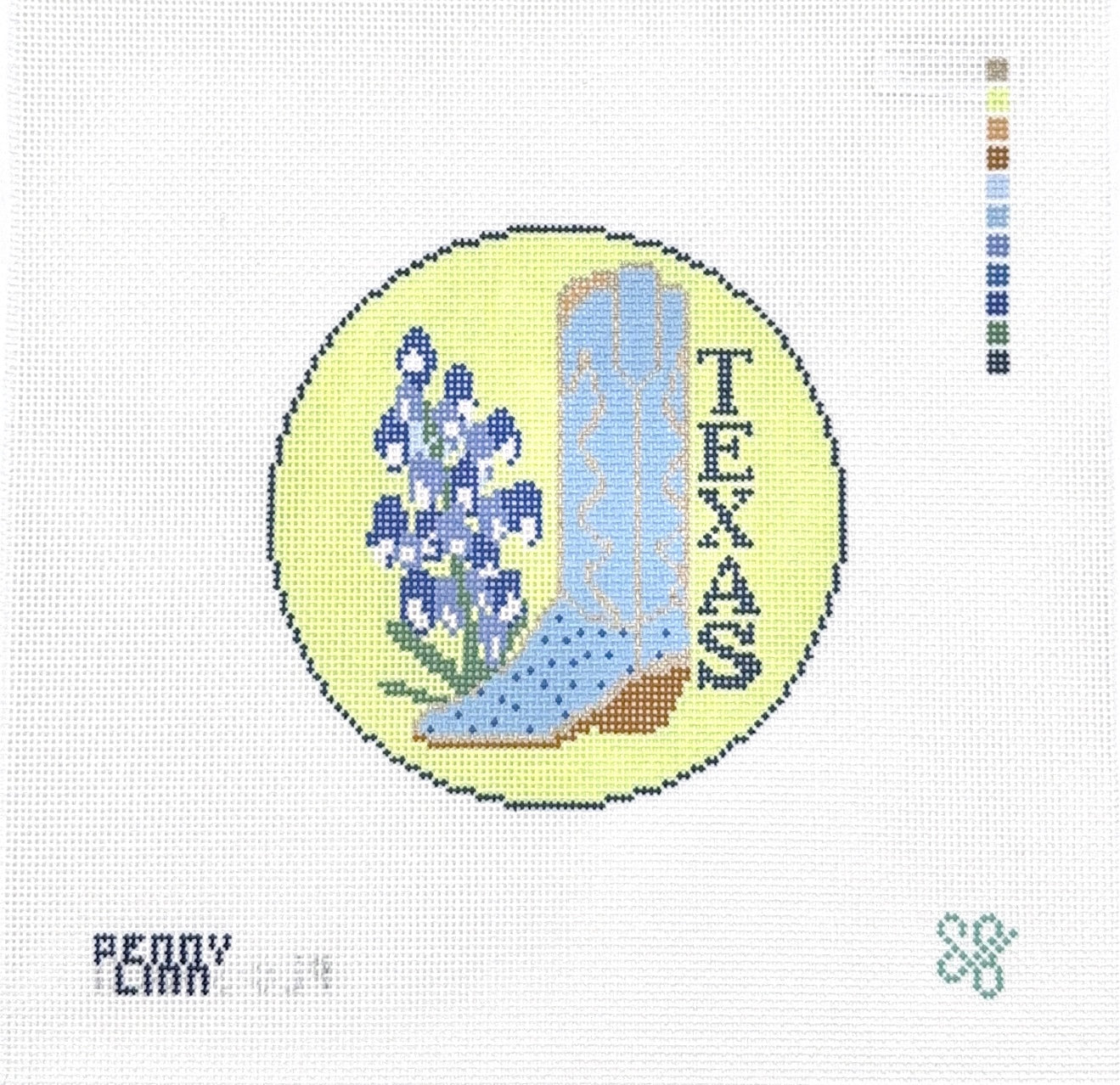 Blue Texas Bluebonnet Round