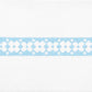 Key Fob Floral Inverse Sky Blue