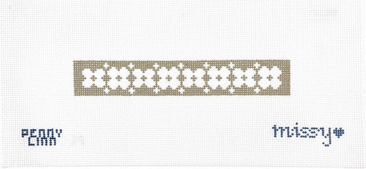 Key Fob Floral Inverse Mocha