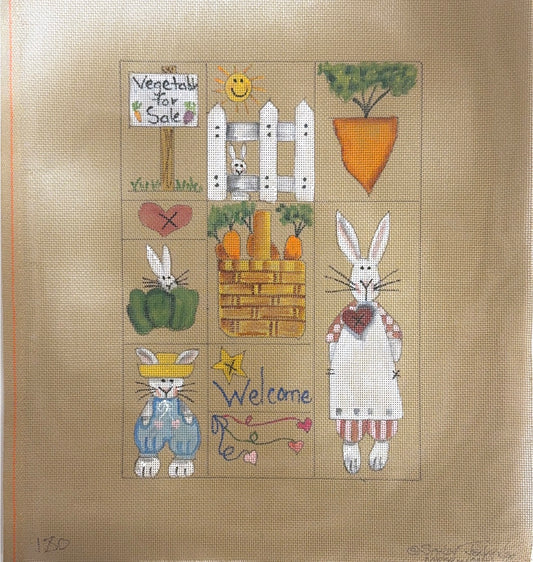 Vegetable Garden with Bunnies