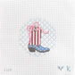Boot & Bow- Patriotic