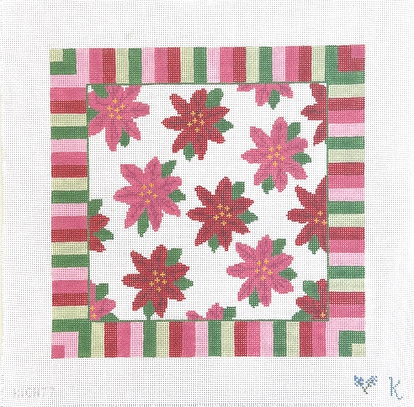 Poinsettia on Stripes