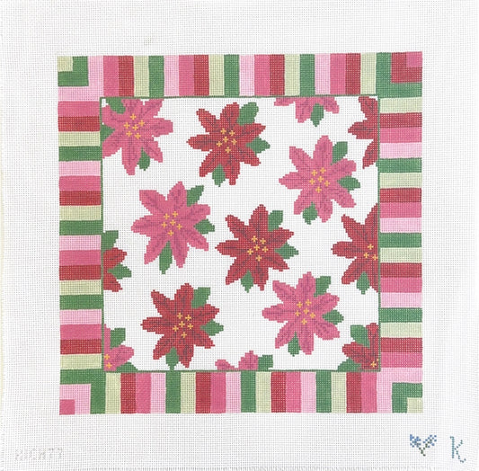 Poinsettia on Stripes