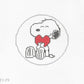 Snoopy hugging heart
