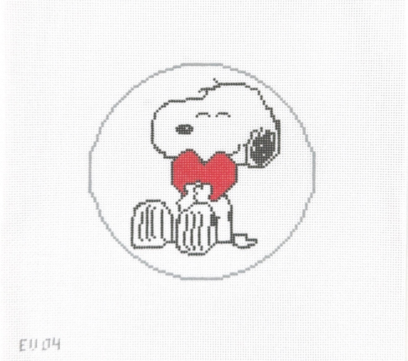 Snoopy hugging heart