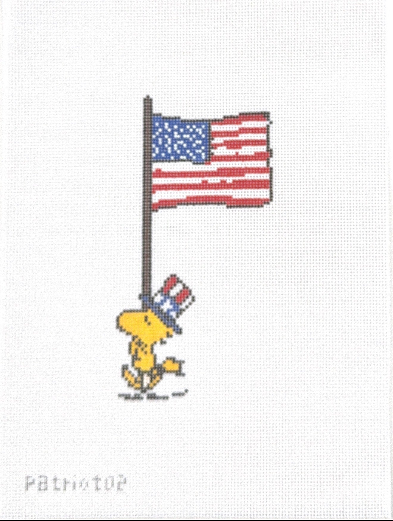 Patriotic Woodstock with Flag