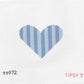 Blue Stripe Heart Insert