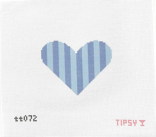 Blue Stripe Heart Insert