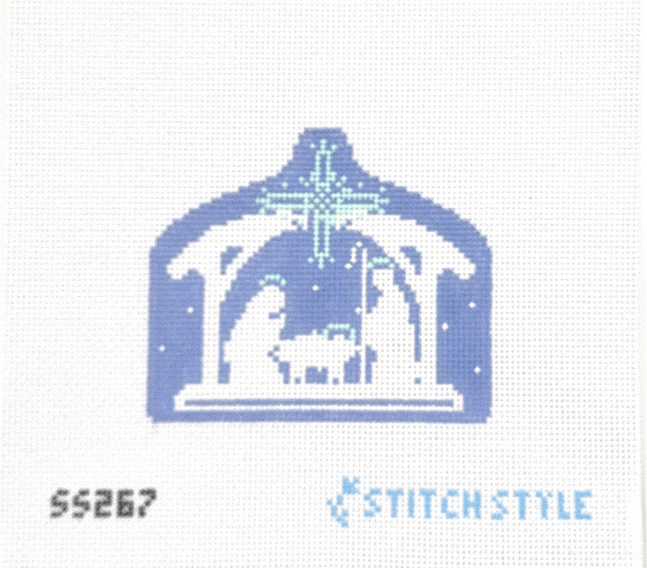Blue & White Nativity Stable