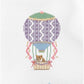Purple and Pink Hot Air Balloon with Leopard