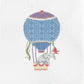 Blue and Purple Hot Air Balloon with Elephant