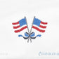 American Flags with Bow and Stitch Guide
