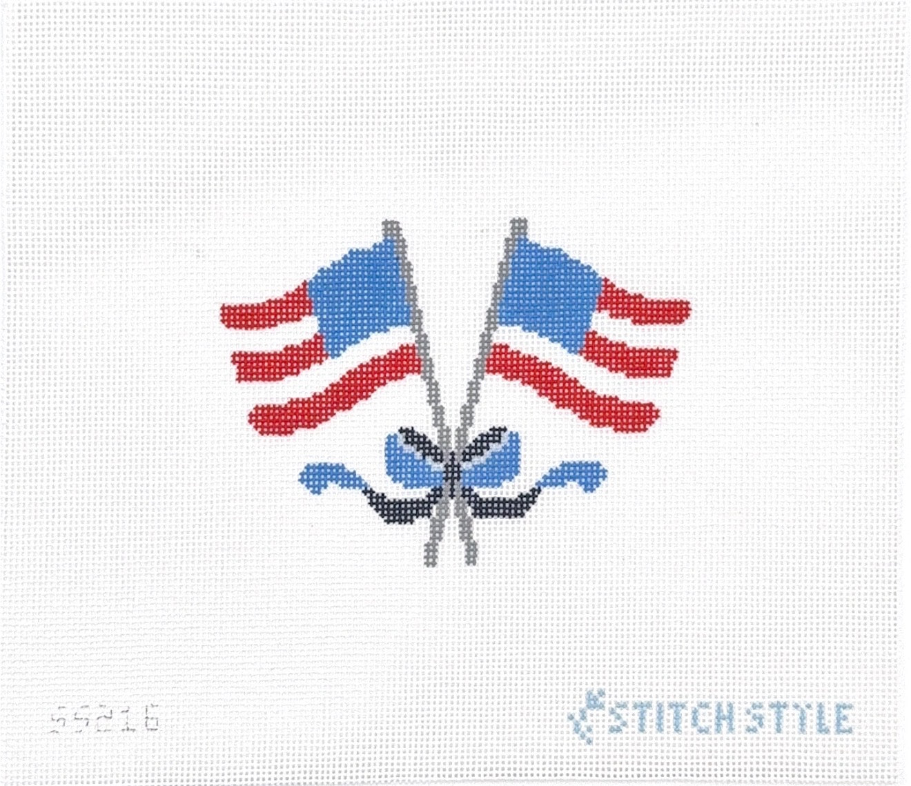 American Flags with Bow and Stitch Guide