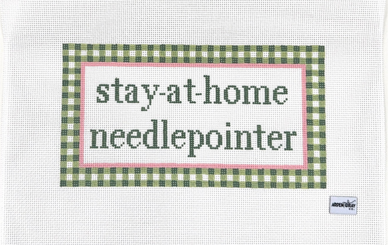 Stay-at-Home Needlepointed