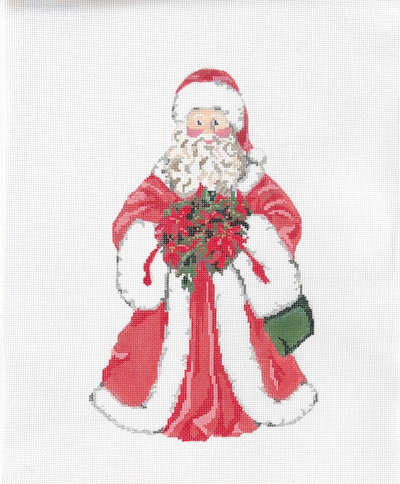 Santa with Poinsettia