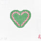 Candy Cane Heart Green