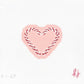 Candy Cane Heart Pink