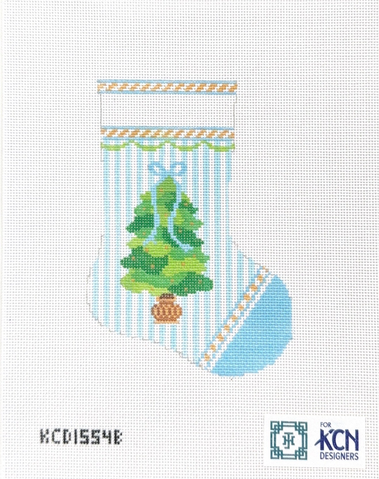 Xmas Tree Mini Sock Blue