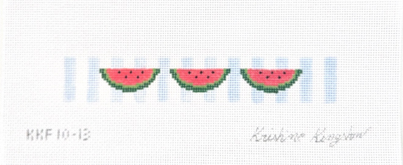 Watermelon on Blue Stripe