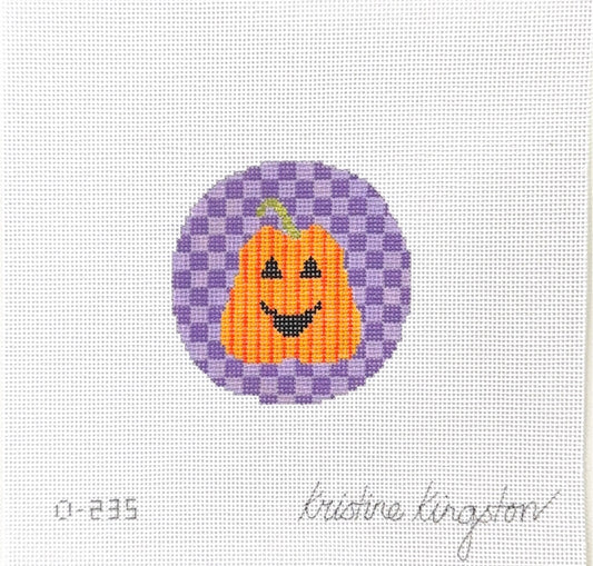 Pumpkin on Purple Check