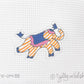 Elephant with Orange Stripes