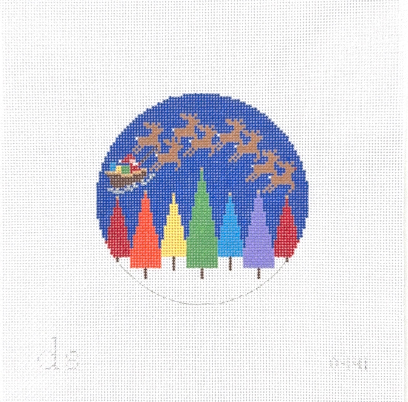 Rainbow Tree Round