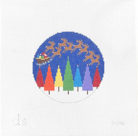 Rainbow Tree Round