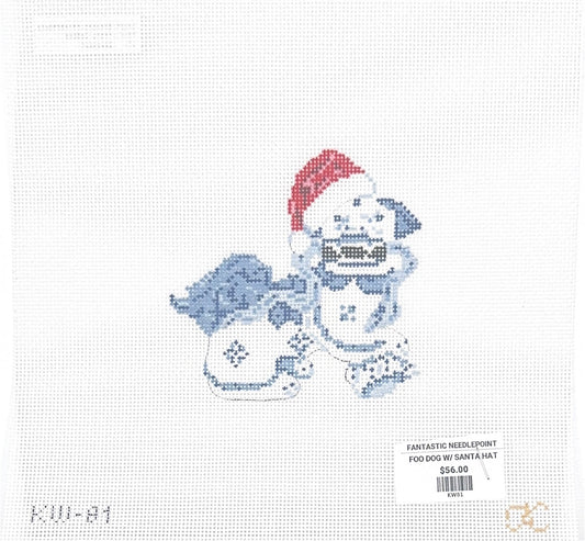 Foo Dog w/ Santa Hat