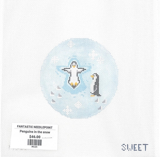 Penguins in the Snow