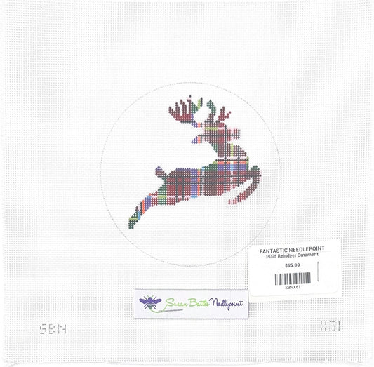 Plaid Reindeer Ornament