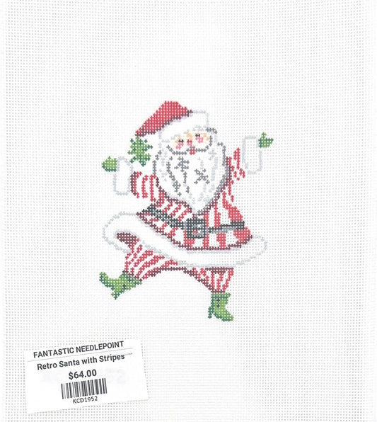 Retro Santa with Stripes