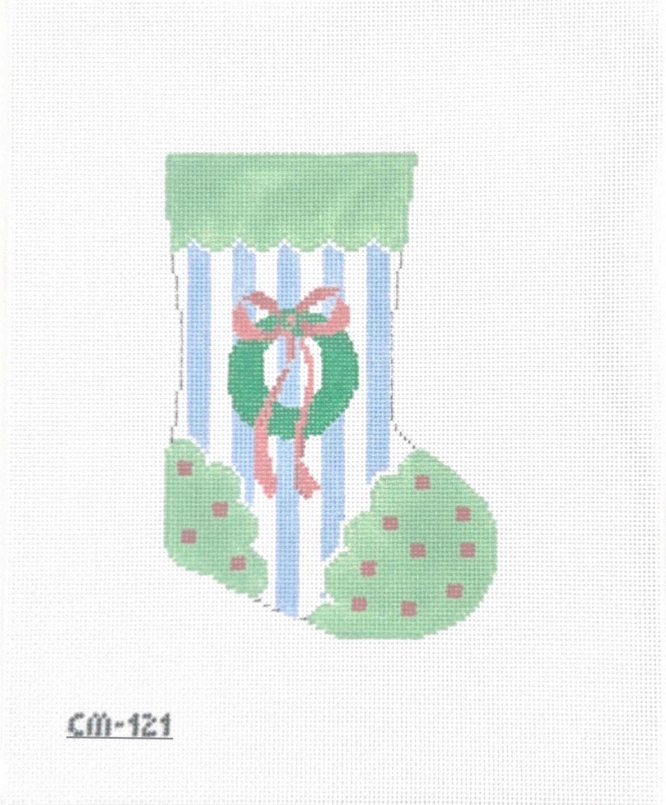 Christmas Wreath Mini Stocking